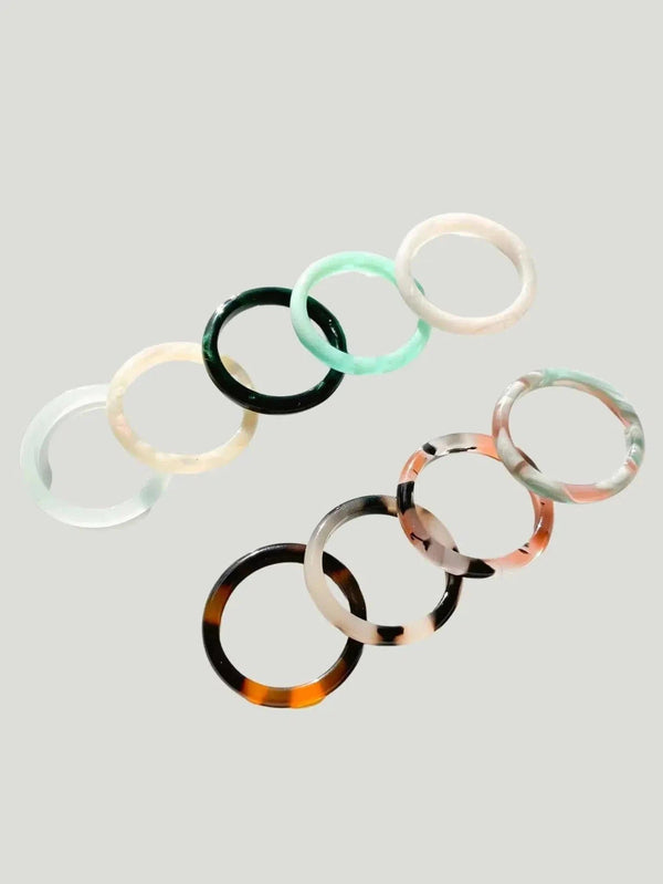 Fenna&Fei Round Stacking Ring - Accessories, Cream, Eco-Conscious Brand, Jewelry, Rings, Women Owned Brand - Luxury Women's Fashion at Queen Anna House of Fashion