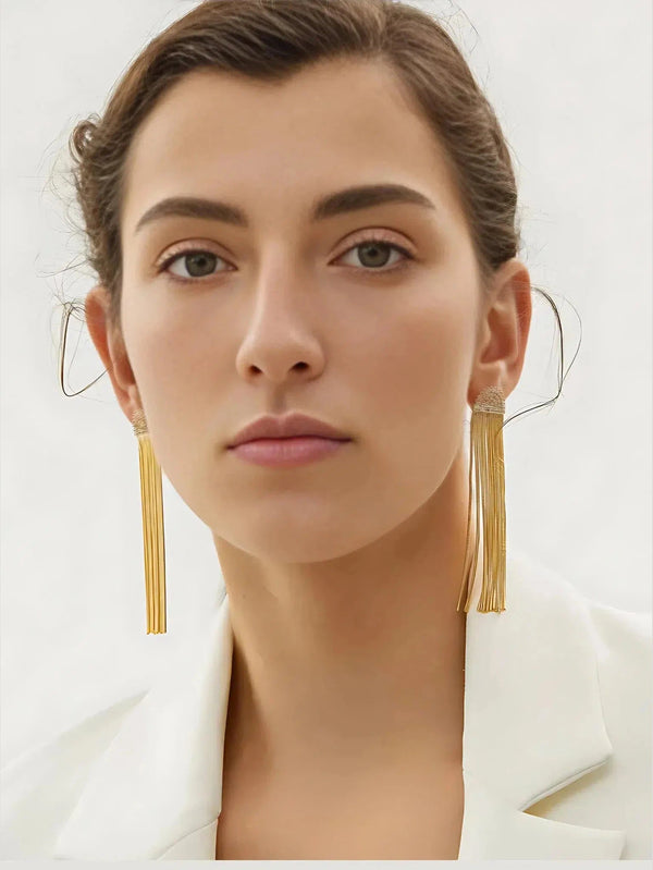 Furano Studio 18k Gold Plated Tassel Earrings