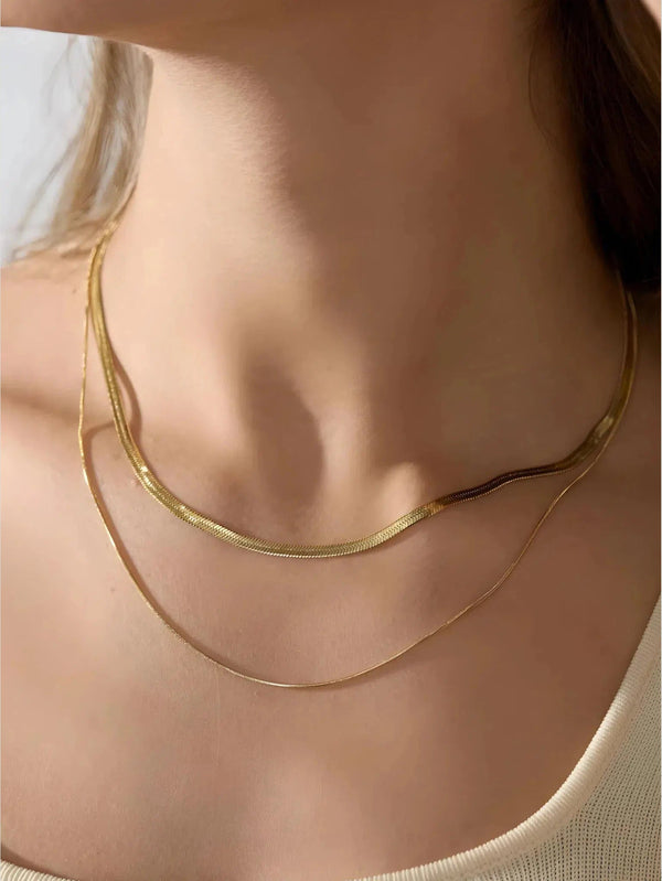 Furano Studio Double Layer Snake Chain Necklace