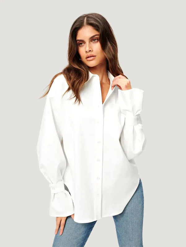 GOOD AMERICAN Tabbed Poplin Shirt - BIPOC Brand, Black, Eco-Conscious Brand, l, Long Sleeve, m, New Arrivals, Plus Size, s, S/S'23, Shir - Luxury Women's Fashion at Queen Anna House of Fashion