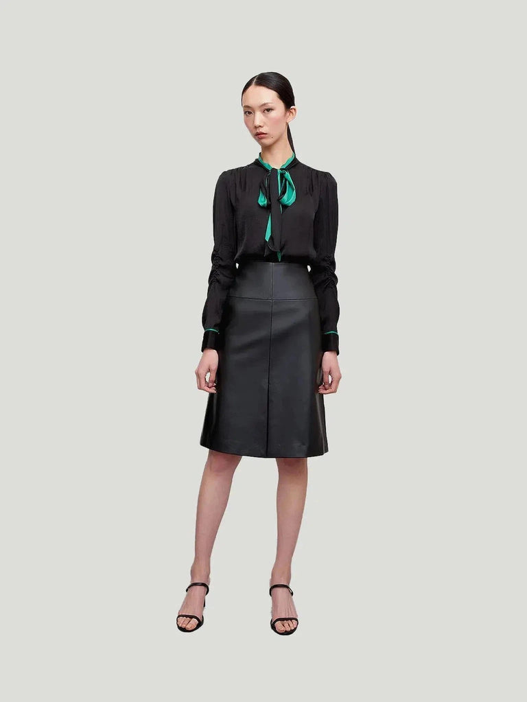 Grace Willow Wrenley Skirt - Black, Bottoms, Eco-Conscious Brand, l, s, Sale, Skirts, Vegan Leather, Women Owned Brand, Workwear - Luxury Women's Fashion at Queen Anna House of Fashion