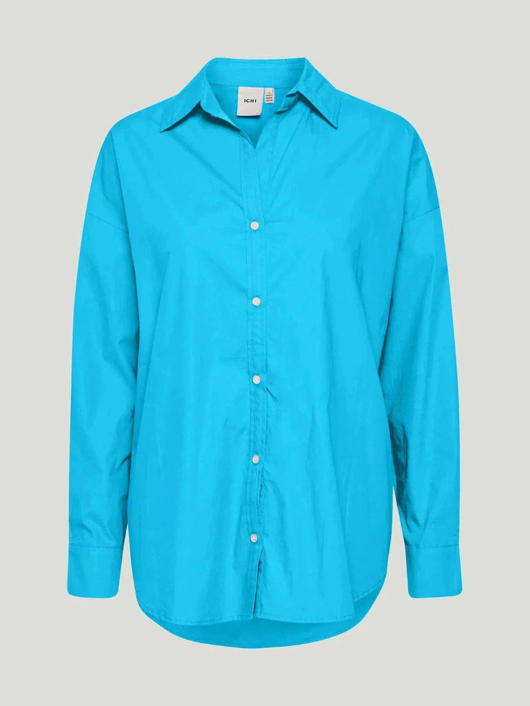 ICHI Stormie Plain Button Front Shirt