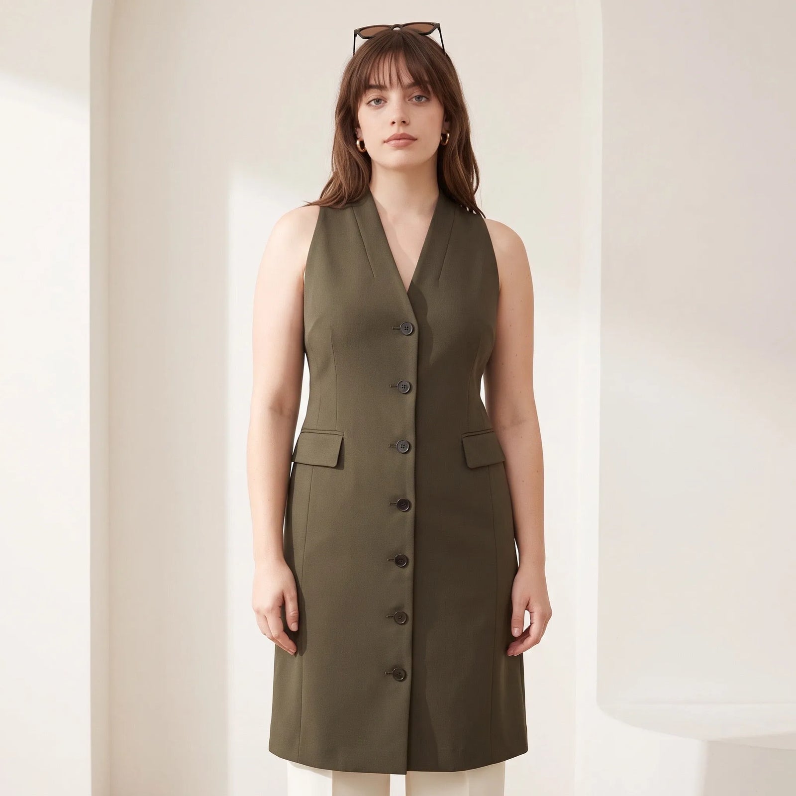 M.M.LaFleur M.M.LaFleur Cassandra Dress in Olive - Dress | Queen Anna House of Fashion Women's Luxury Fashion