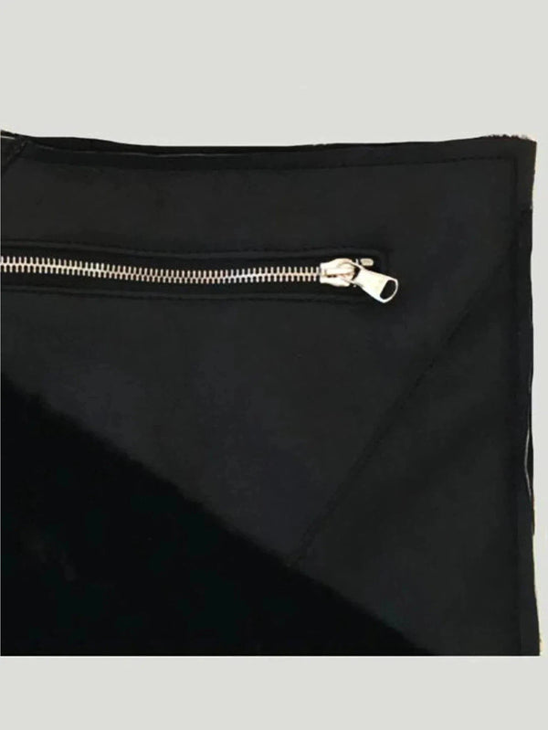 KES Recycled Shearling Pouch - AAPI Owned Brand, Accessories, Backstock, Black, Clutch, Eco-Conscious Brand, Handbags, Philanthropi - Luxury Women's Fashion at Queen Anna House of Fashion