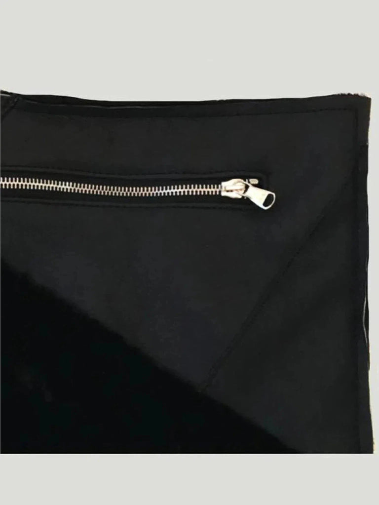 KES Recycled Shearling Pouch - AAPI Owned Brand, Accessories, Backstock, Black, Clutch, Eco-Conscious Brand, Handbags, Philanthropi - Luxury Women's Fashion at Queen Anna House of Fashion