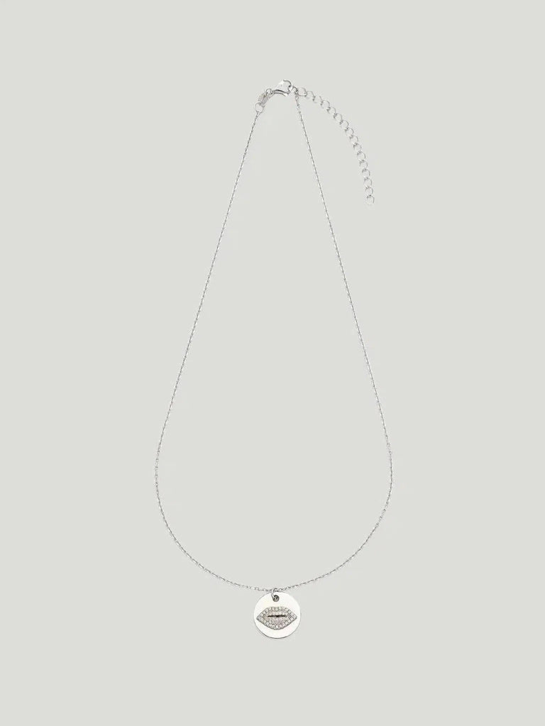 Kosa Jewels Kiss Me Medallion Pendant Necklace - Accessories, Eco-Conscious Brand, Jewelry, Necklaces, Philanthropic Brand, S/S'22, Silver, Women Own - Luxury Women's Fashion at Queen Anna House of Fashion