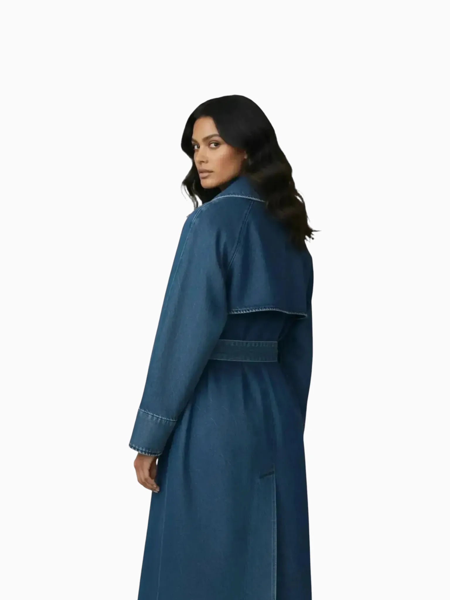 LAUDE the Label LAUDE the Label Denim Belted Trench Coat in XS/S - Outerwear | Queen Anna House of Fashion Women's Luxury Fashion