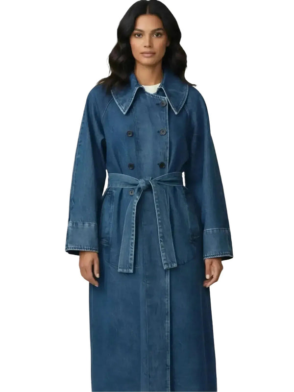LAUDE the Label Marin Washed Denim Trench Coat