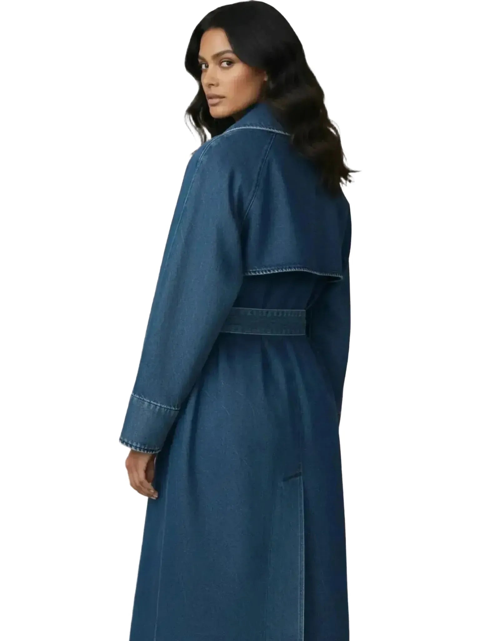 LAUDE the Label Marin Washed Denim Trench Coat