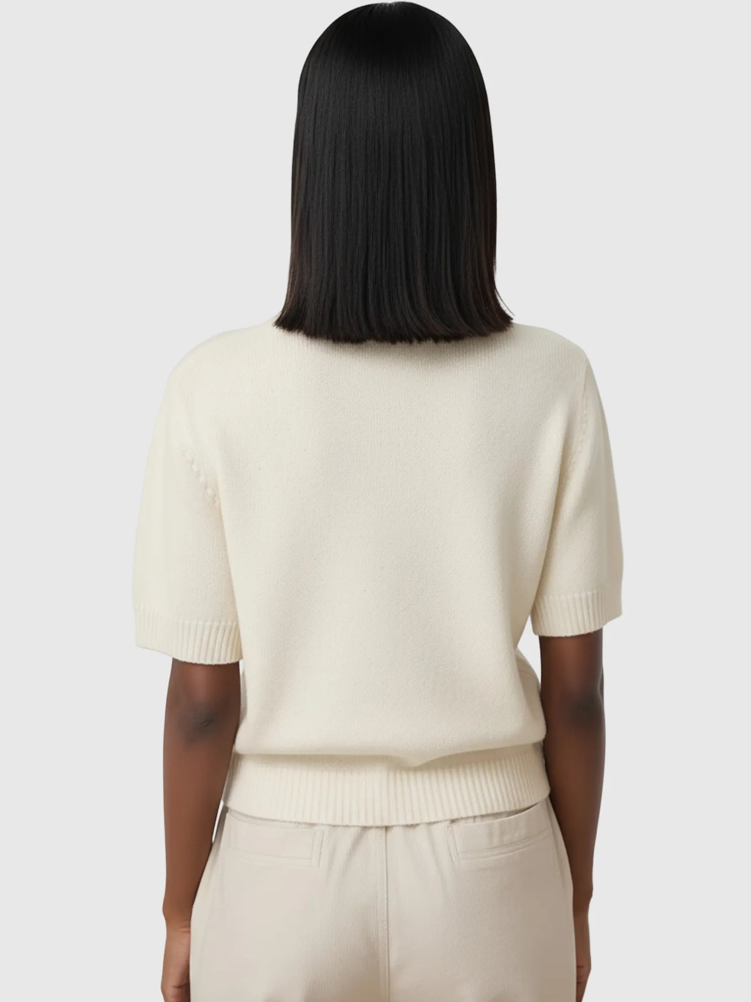 LAUDE the Label LAUDE the Label Row Sweater Tee in Ivory - Top | Queen Anna House of Fashion Women's Luxury Fashion