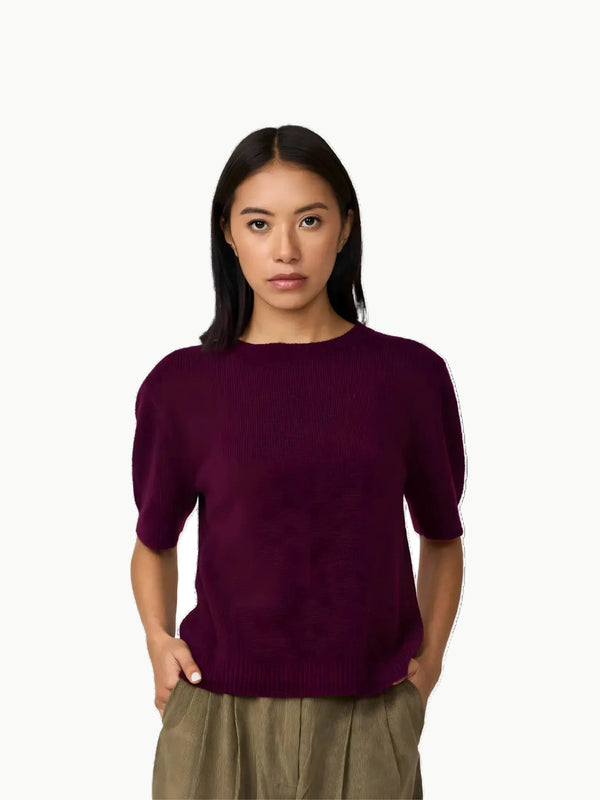 LAUDE the Label LAUDE the Label Row Sweater Tee in Ivory - Top | Queen Anna House of Fashion Women's Luxury Fashion
