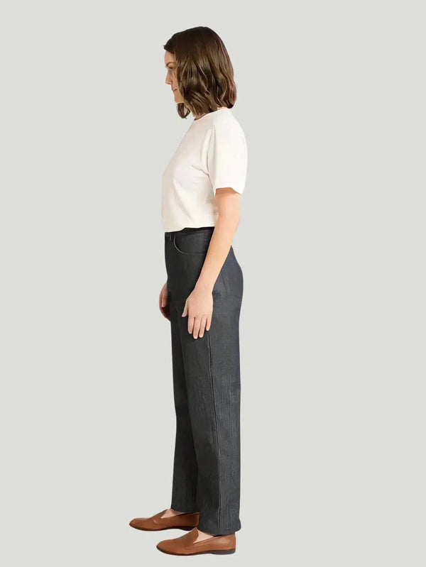 LAUDE the Label Vintage Denim Camp Pant - 10, 100% Organic Cotton, 4, 6, 8, Bottoms, Denim, Eco-Conscious Brand, Everyday Wear, F/W'22, New Ar - Luxury Women's Fashion at Queen Anna House of Fashion