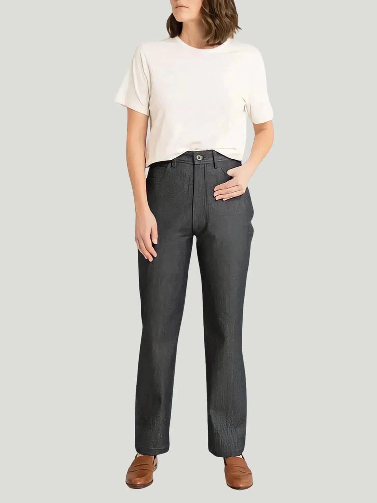 LAUDE the Label Vintage Denim Camp Pant - 10, 100% Organic Cotton, 4, 6, 8, Bottoms, Denim, Eco-Conscious Brand, Everyday Wear, F/W'22, New Ar - Luxury Women's Fashion at Queen Anna House of Fashion