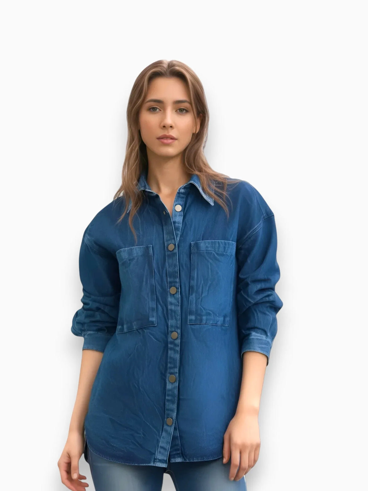 LAUDE the Label LAUDE the Label Washed Denim Boyfriend Shirt in XS - Top | Queen Anna House of Fashion Women's Luxury Fashion