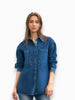 LAUDE the Label LAUDE the Label Washed Denim Boyfriend Shirt in XS - Top | Queen Anna House of Fashion Women's Luxury Fashion