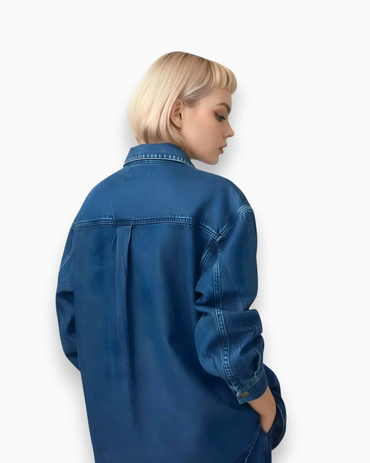 LAUDE the Label LAUDE the Label Washed Denim Boyfriend Shirt in XS - Top | Queen Anna House of Fashion Women's Luxury Fashion