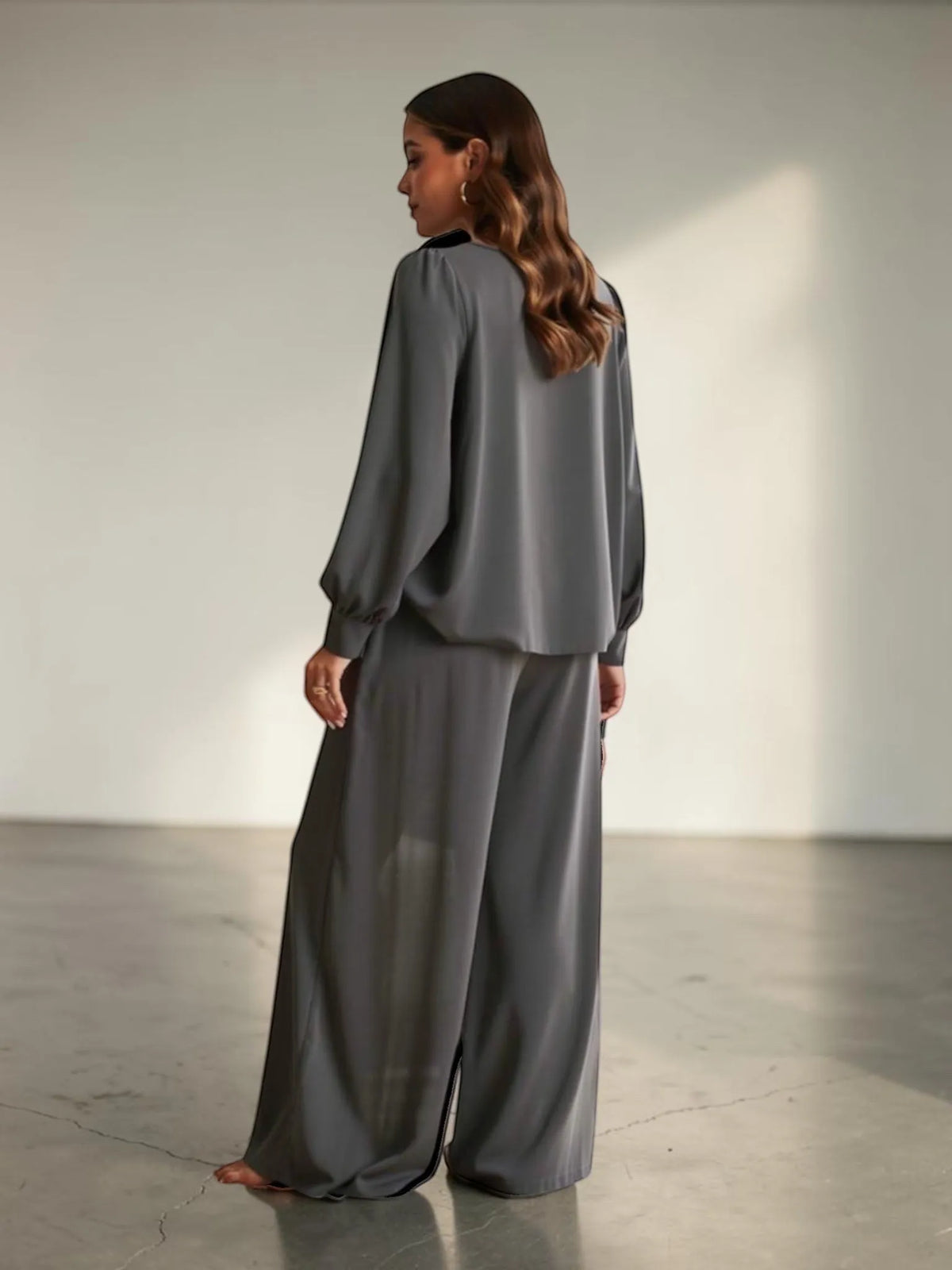 LUNYA LUNYA Organic Pima Wide Leg Pants in Black - Bottom | Queen Anna House of Fashion Women's Luxury Fashion