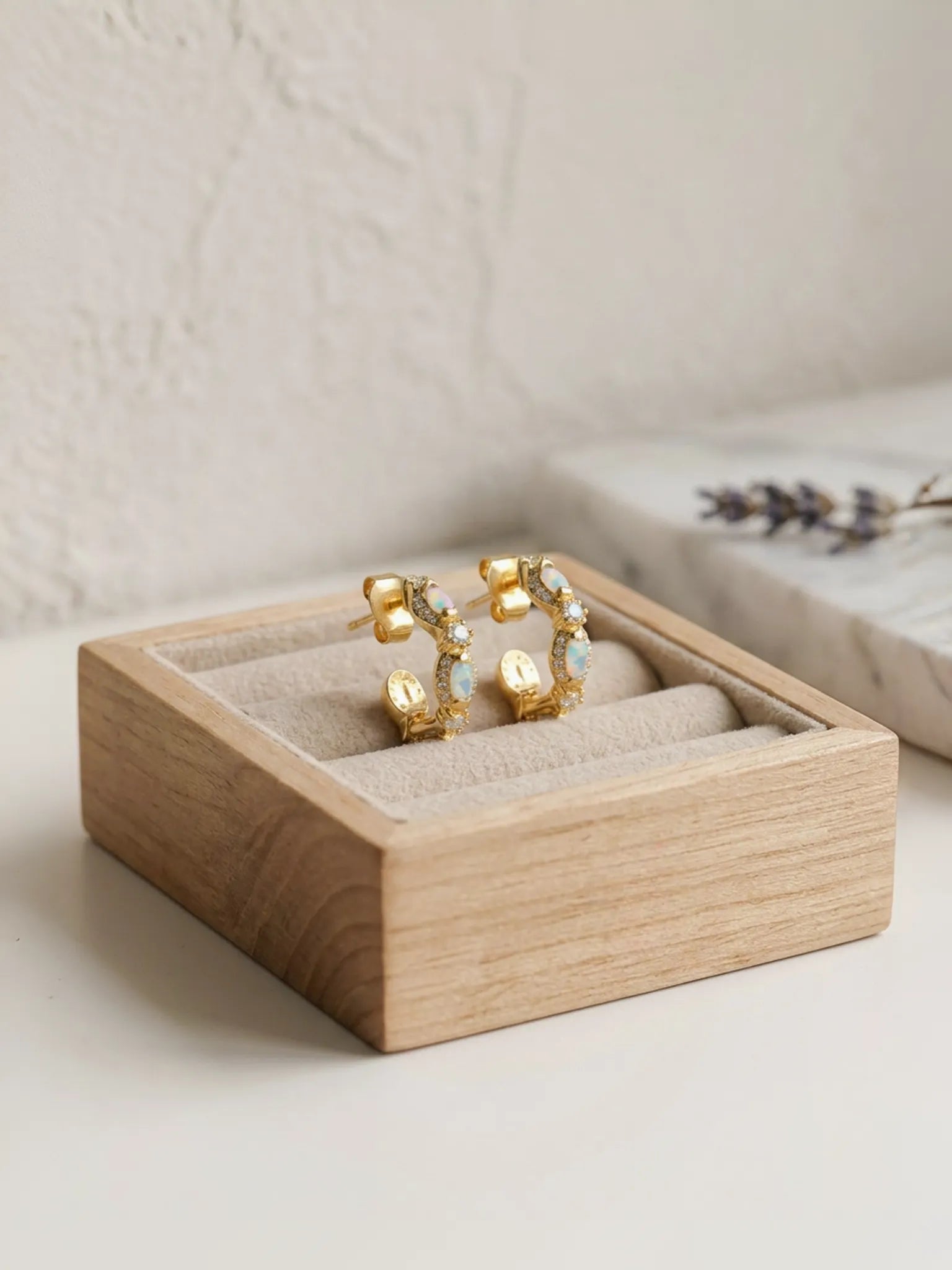 La Kaiser Mini Diamond Marquis Hoops