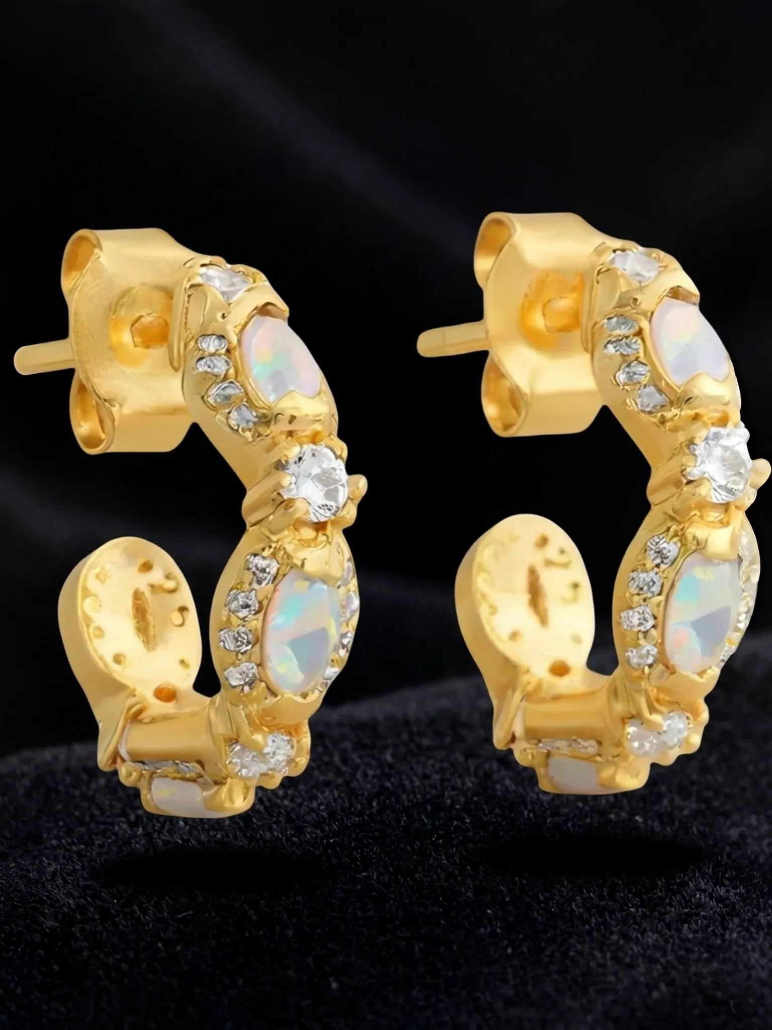 La Kaiser Mini Diamond Marquis Hoops