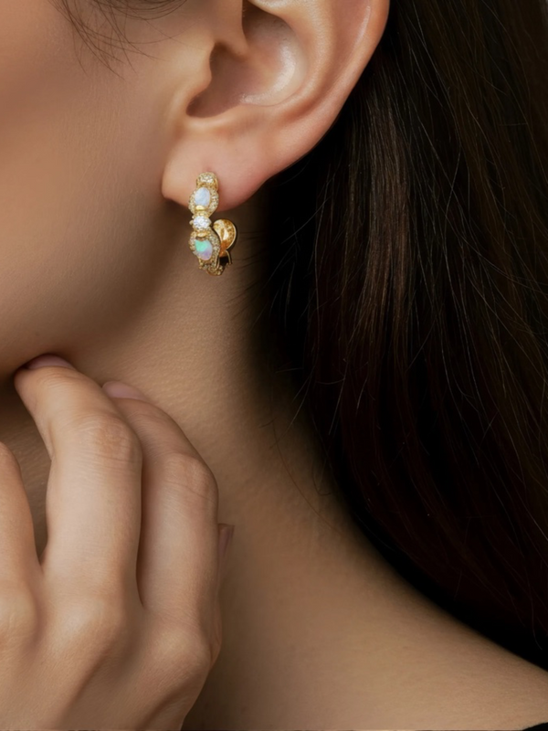 La Kaiser Mini Diamond Marquis Hoops