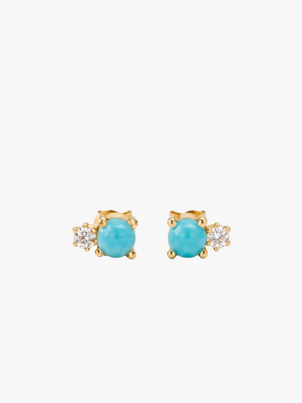 La Kaiser Turquoise Diamond Doublet Studs