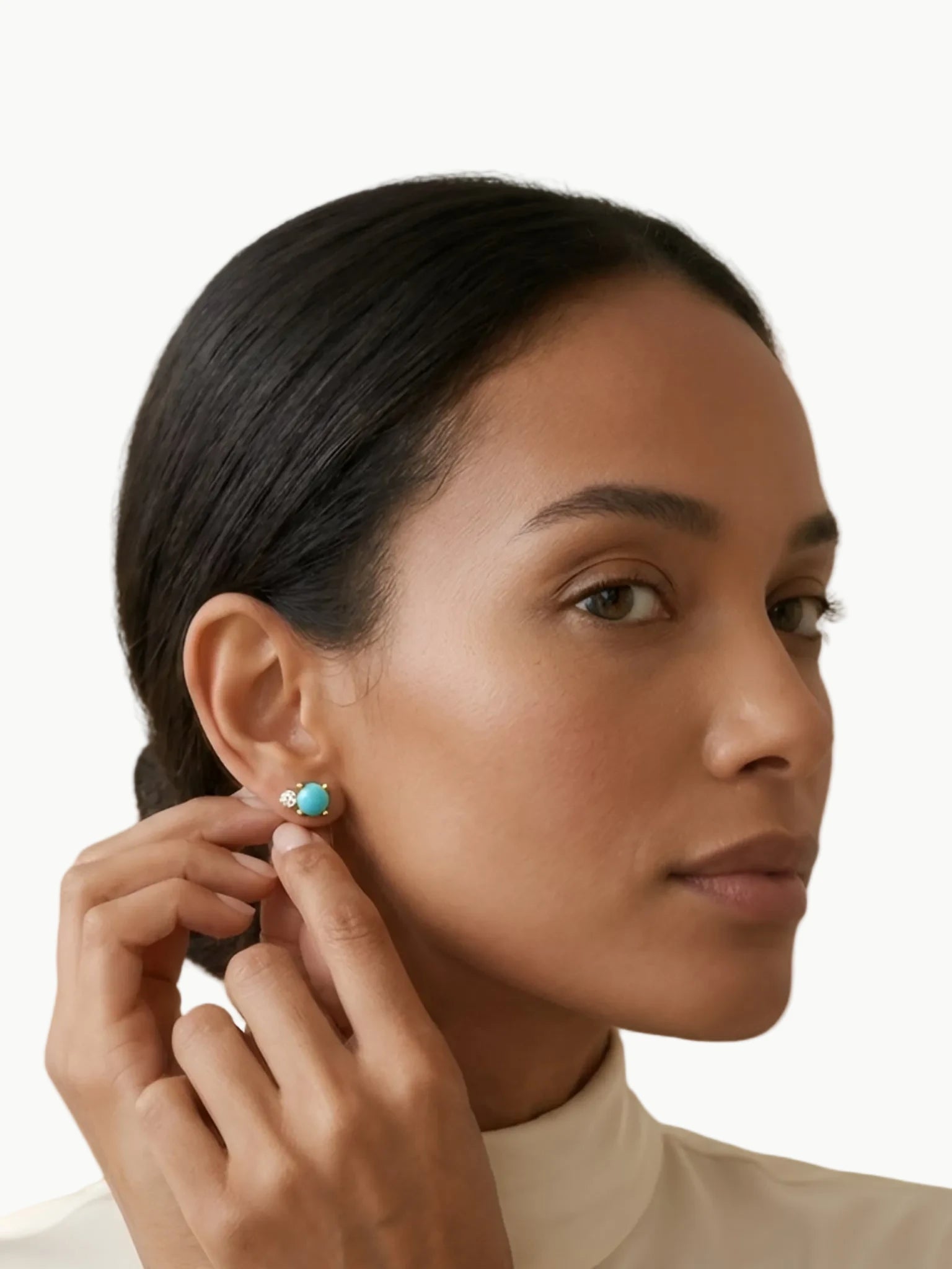 La Kaiser Turquoise Diamond Doublet Studs
