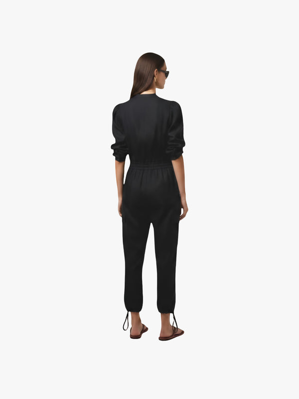 Lanhtropy Lanhtropy Cargo Linen Pants in Black - Bottom | Queen Anna House of Fashion Women's Luxury Fashion