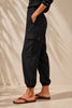 Lanhtropy Lanhtropy Cargo Linen Pants in Black - Bottom | Queen Anna House of Fashion Women's Luxury Fashion