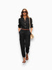 Lanhtropy Lanhtropy Cargo Linen Pants in Black - Bottom | Queen Anna House of Fashion Women's Luxury Fashion