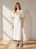 Lanhtropy Lanhtropy Ios Linen Dress in Natural White - Dress | Queen Anna House of Fashion Women's Luxury Fashion