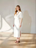 Lanhtropy Lanhtropy Ios Linen Dress in Natural White - Dress | Queen Anna House of Fashion Women's Luxury Fashion