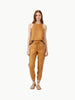 Lanhtropy Lanhtropy Lexus Linen Jogger Pants in Caramel - Bottom | Queen Anna House of Fashion Women's Luxury Fashion