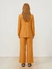 Lanhtropy Lanhtropy Milano Linen Blazer in Caramel - Outerwear | Queen Anna House of Fashion Women's Luxury Fashion