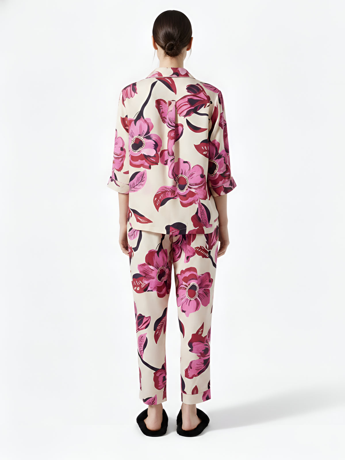 Lanhtropy Lanhtropy Sake Linen Tencel Shirt in Hibiscus Linen Top - Top | Queen Anna House of Fashion Women's Luxury Fashion