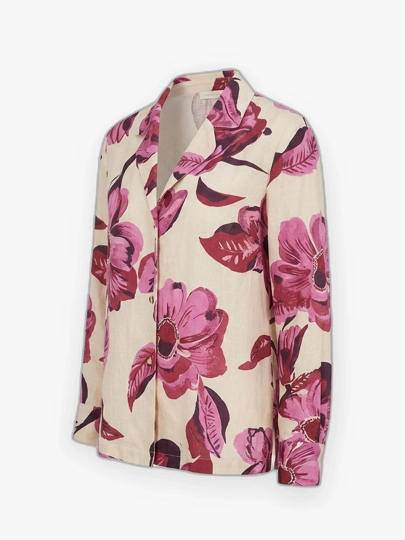 Lanhtropy Lanhtropy Sake Linen Tencel Shirt in Hibiscus Linen Top - Top | Queen Anna House of Fashion Women's Luxury Fashion