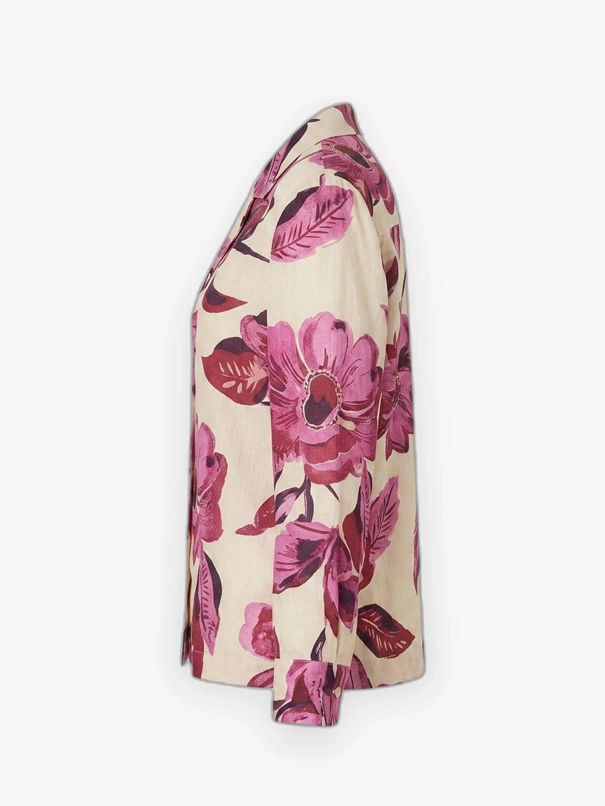 Lanhtropy Lanhtropy Sake Linen Tencel Shirt in Hibiscus Linen Top - Top | Queen Anna House of Fashion Women's Luxury Fashion