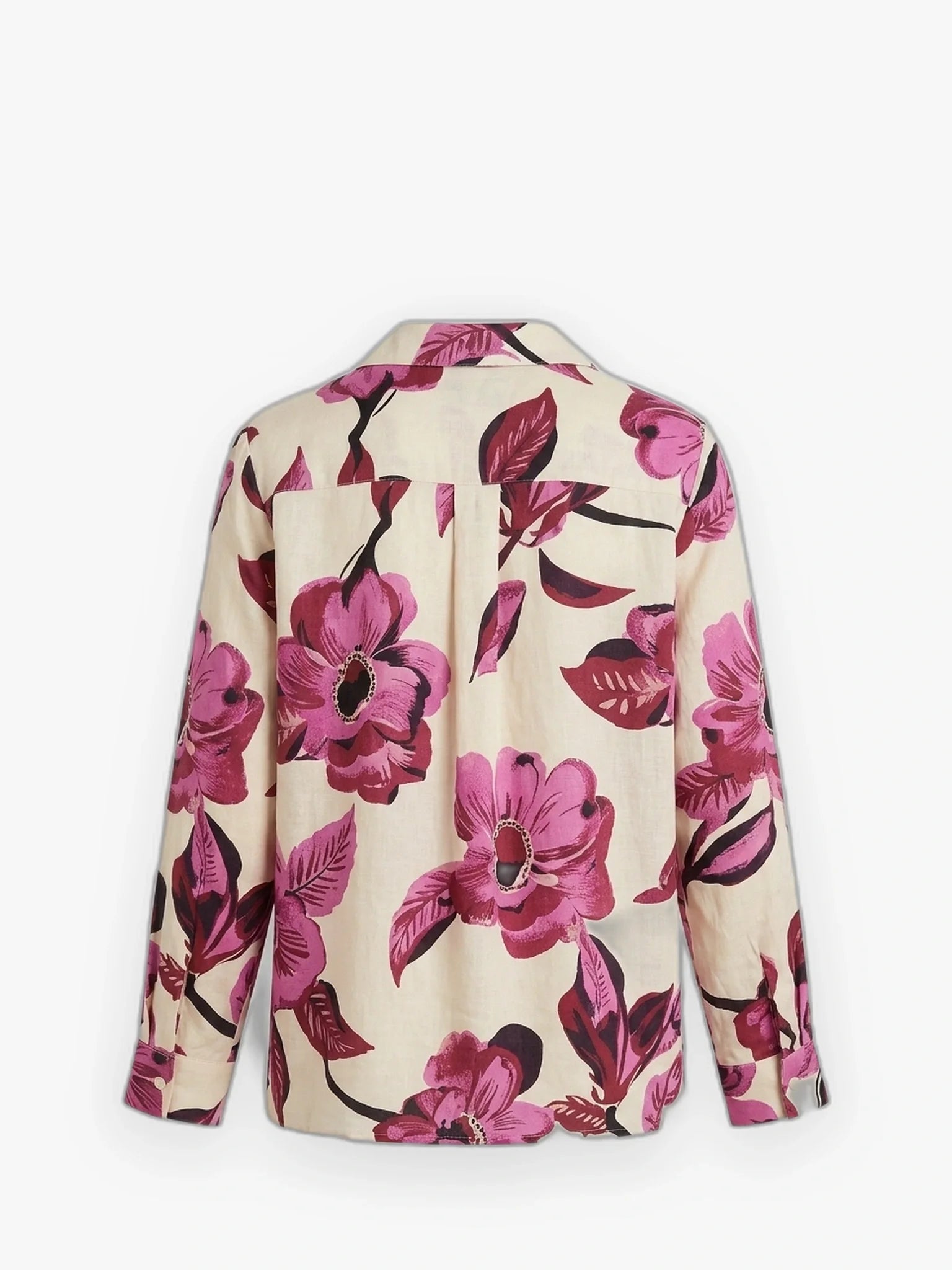 Lanhtropy Lanhtropy Sake Linen Tencel Shirt in Hibiscus Linen Top - Top | Queen Anna House of Fashion Women's Luxury Fashion