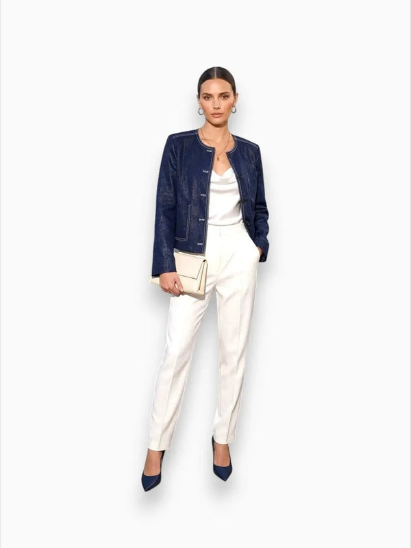 Le Cle Le Cle Lizbon Pants in White - Bottom | Queen Anna House of Fashion Women's Luxury Fashion
