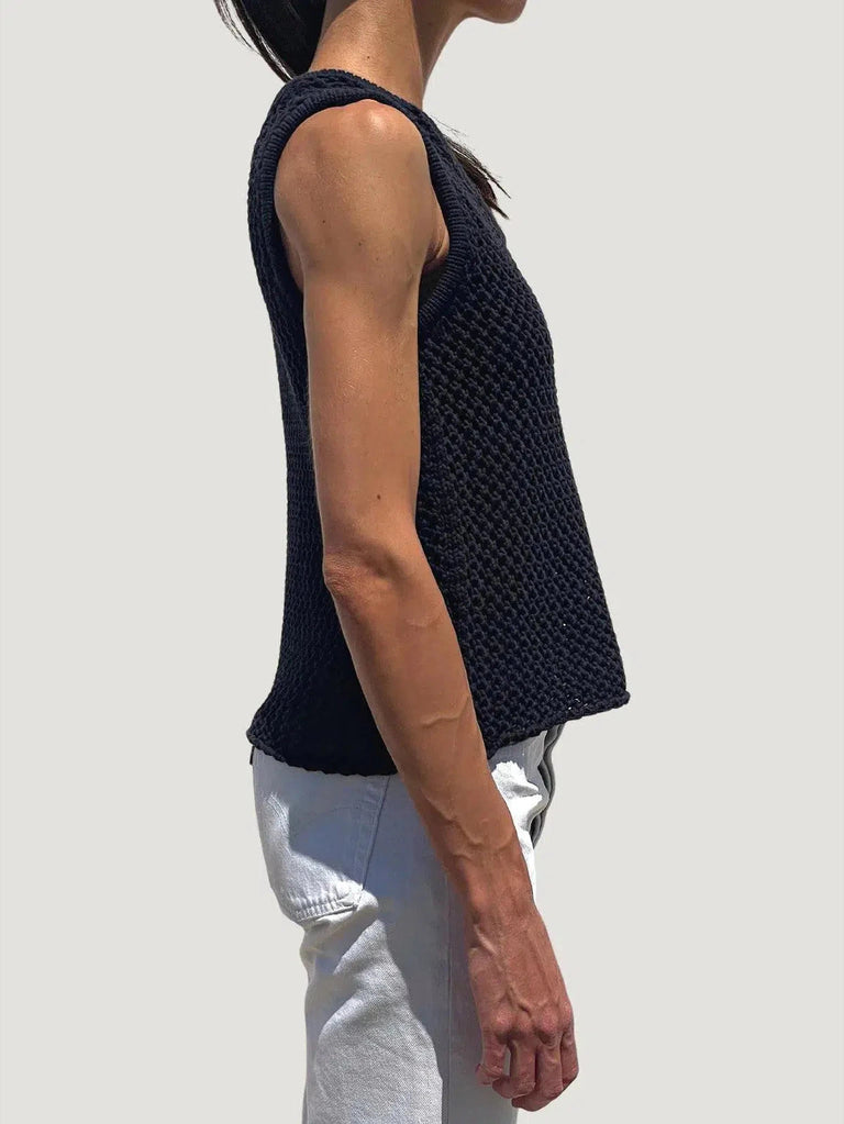 Leap Concept Organic Cotton Tank Top - 100% Organic Cotton, AAPI Owned Brand, Blue, Eco-Conscious Brand, Knit, l, LGBTQ+ Owned Brand, m, Ne - Luxury Women's Fashion at Queen Anna House of Fashion