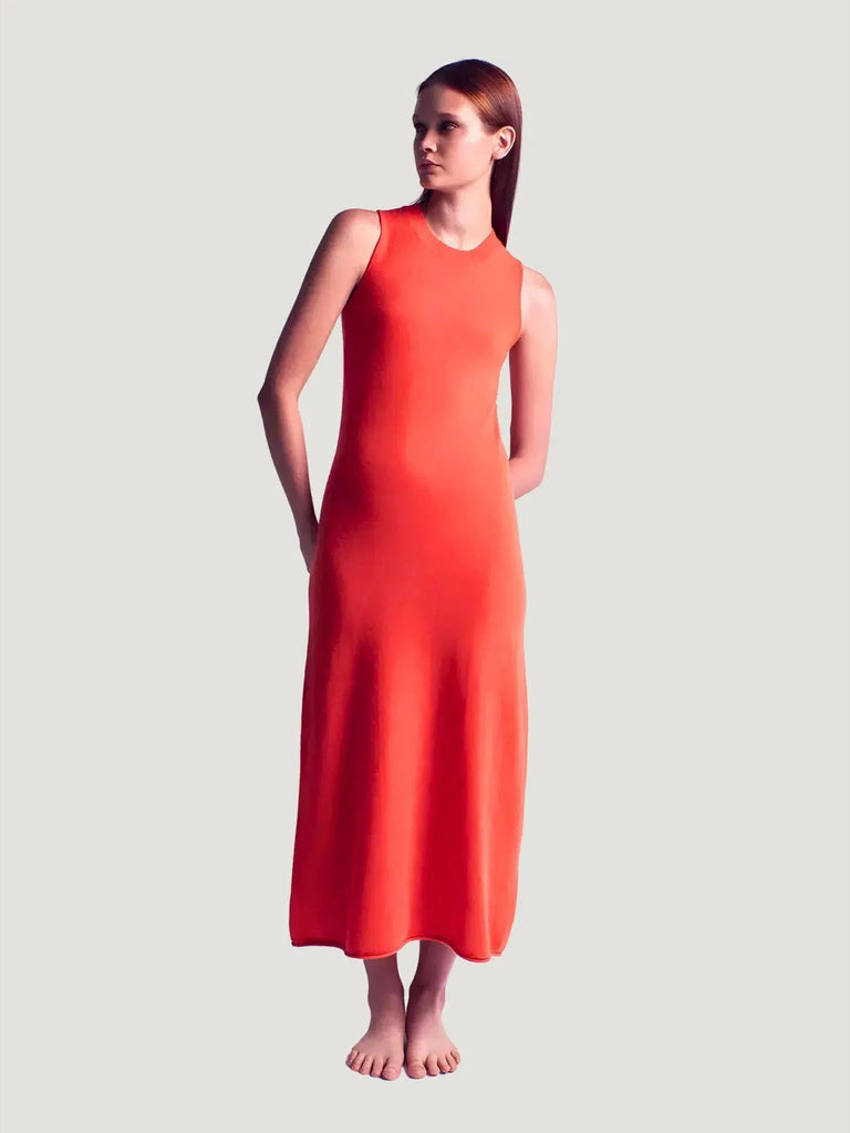 Leap Concept XIMENA Cashmere A-Line Dress - AAPI Owned Brand, Cashmere, Dress, Eco-Conscious Brand, l, LGBTQ+ Owned Brand, m, Maxi, New Arrivals - Luxury Women's Fashion at Queen Anna House of Fashion