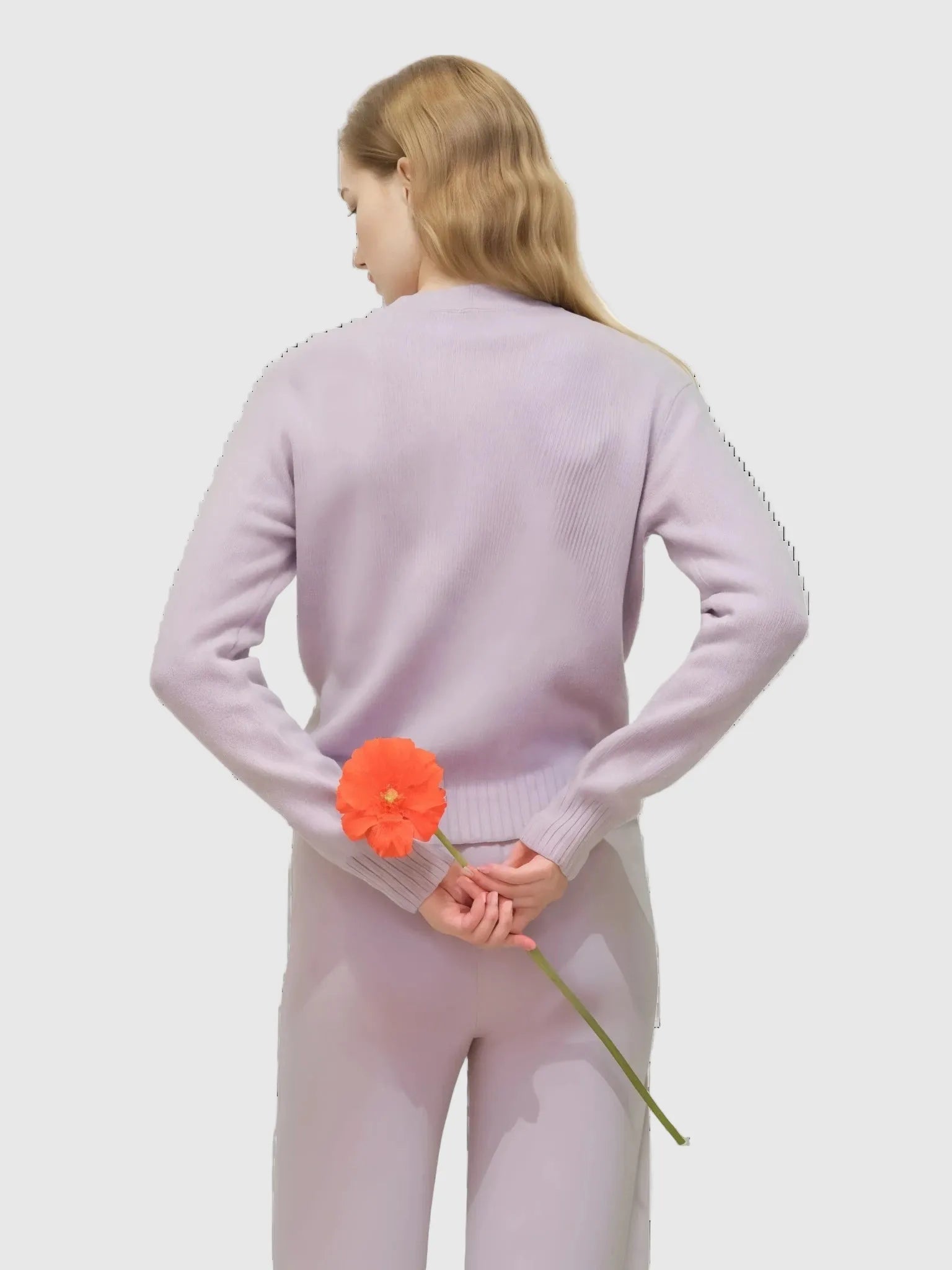 Lemme Lavender Cashmere Crewneck Sweater