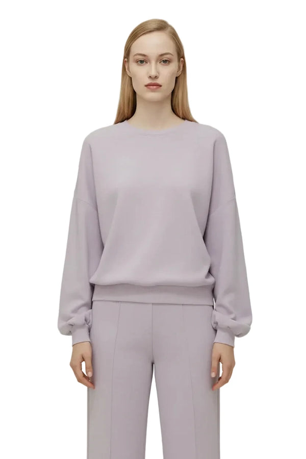 Lèmme Lemme Lavender Cashmere Crewneck Sweater in Lavender - Top | Queen Anna House of Fashion Women's Luxury Fashion