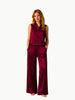 LUNYA Lunya Washable Silk Tank & Pant Set in Burgundy Top - Top | Queen Anna House of Fashion Women's Luxury Fashion