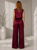LUNYA Lunya Washable Silk Tank & Pant Set in Burgundy Top - Top | Queen Anna House of Fashion Women's Luxury Fashion