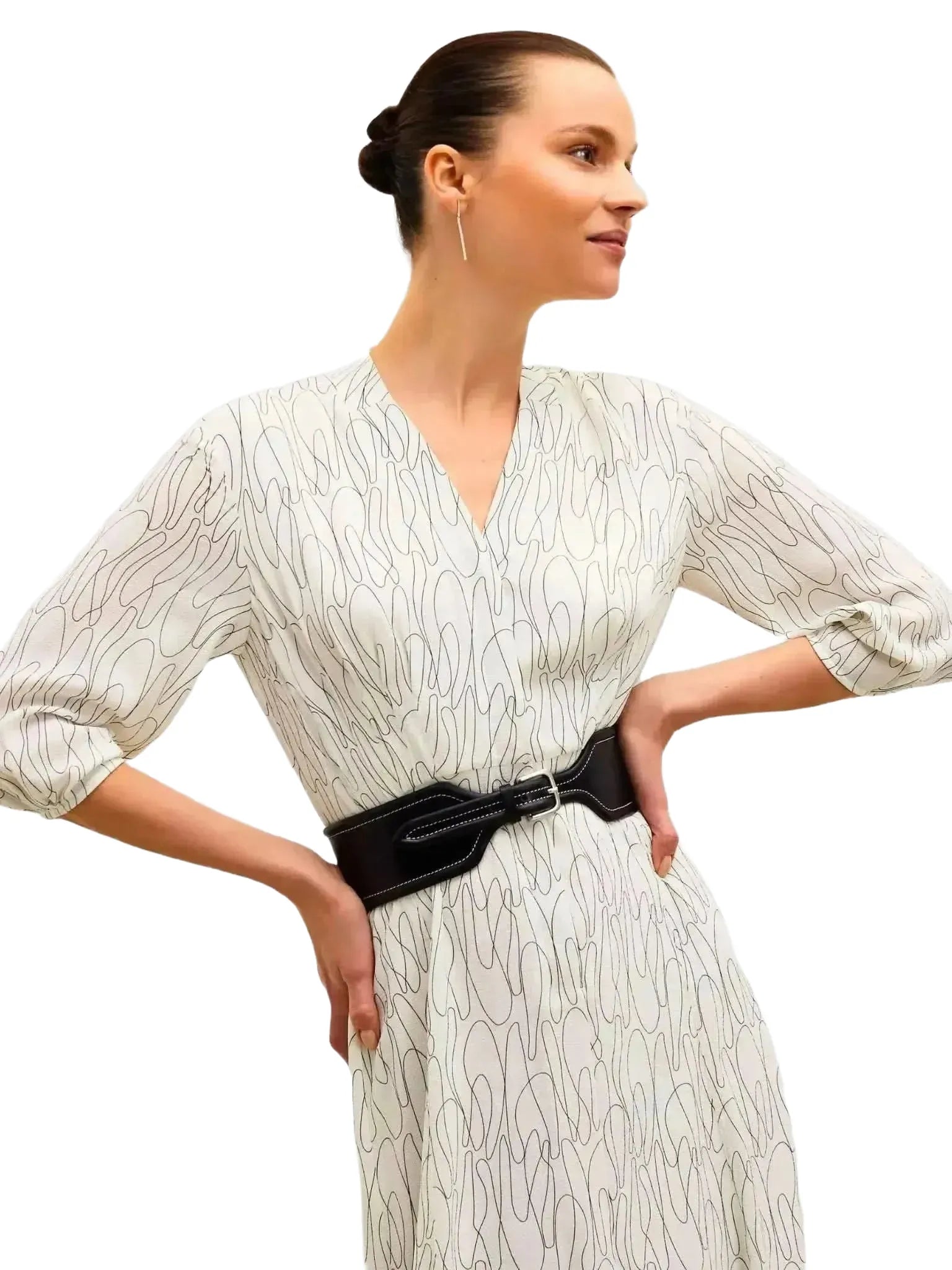 M.M LaFleur Wide Stitched Belt-M.M.LaFleur-Queen Anna House of Fashion