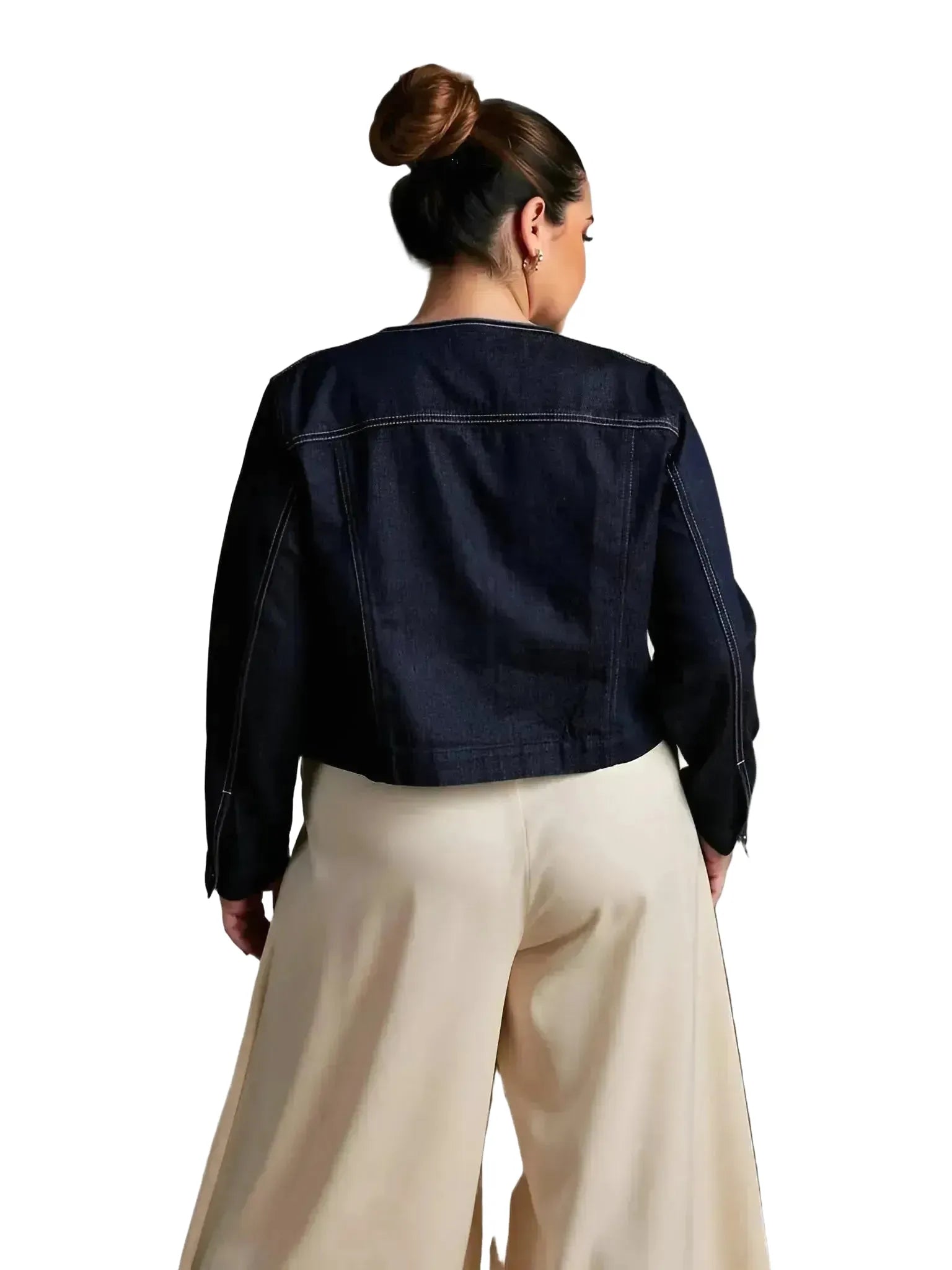 M.M.LaFleur Kane Cropped Stretch Denim Jacket-M.M.LaFleur-Queen Anna House of Fashion