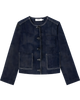 M.M.LaFleur M.M.LaFleur Kane Cropped Stretch Denim Jacket in 12 - Outerwear | Queen Anna House of Fashion Women's Luxury Fashion