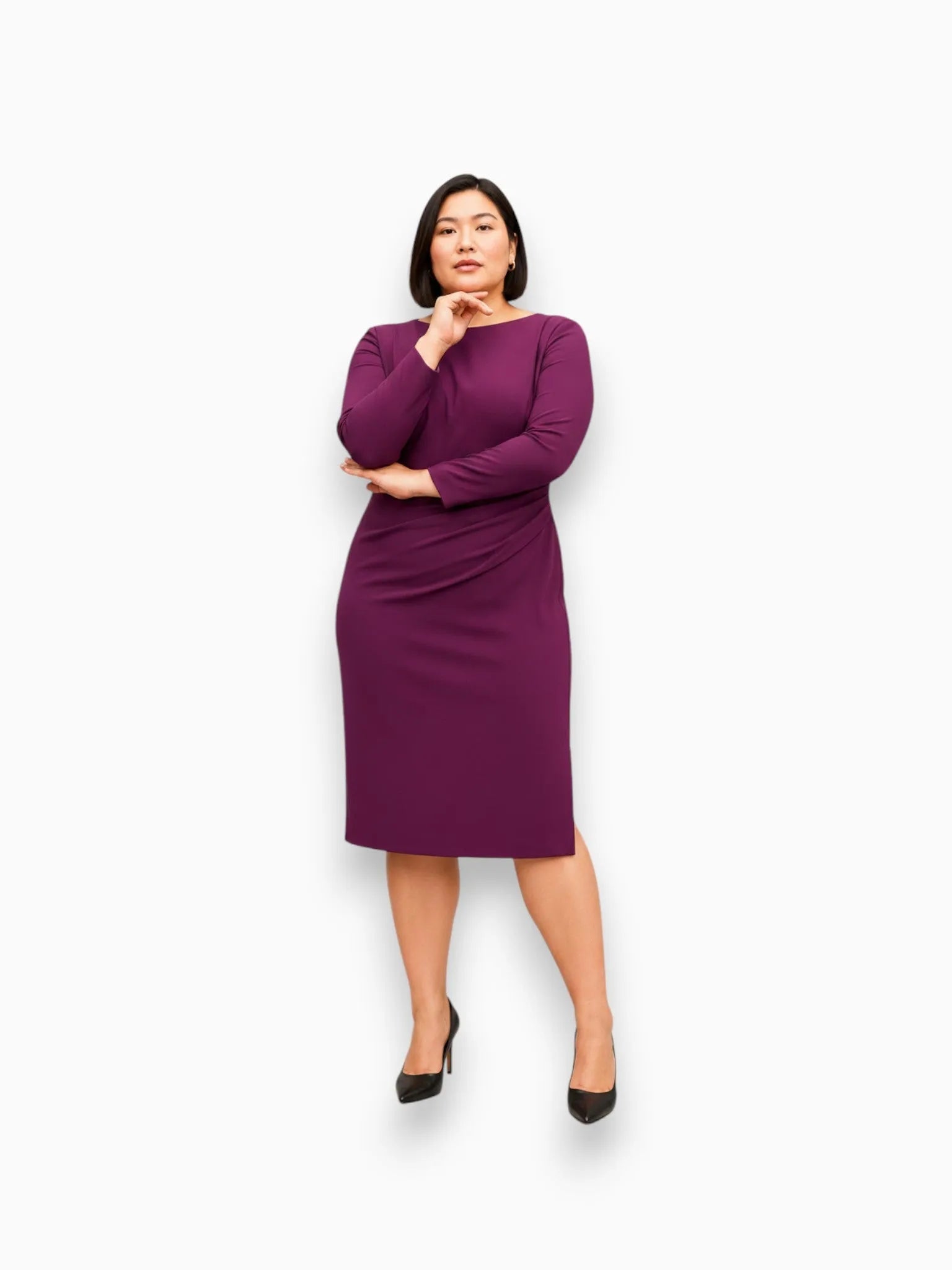 M.M.LaFleur M.M.LaFleur Maxine Dress in Plumberry - Dress | Queen Anna House of Fashion Women's Luxury Fashion