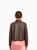 M.M.LaFleur M.M.LaFleur Nicky Vegan Leather Jacket in Brown - Outerwear | Queen Anna House of Fashion Women's Luxury Fashion