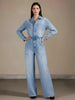 NOCTURNE NOCTURNE Denim Cargo Jumpsuit in XS - Bottoms | Queen Anna House of Fashion Women's Luxury Fashion